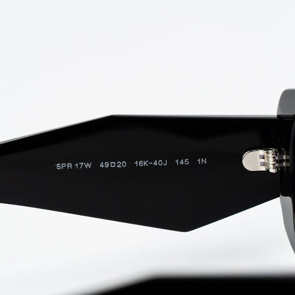 NEW Prada PR17WS 16K40J Black Violet Rectangle Unisex Sunglasses - Picture 8 of 9